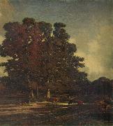 Julien  Dupre Autumn Landscape oil